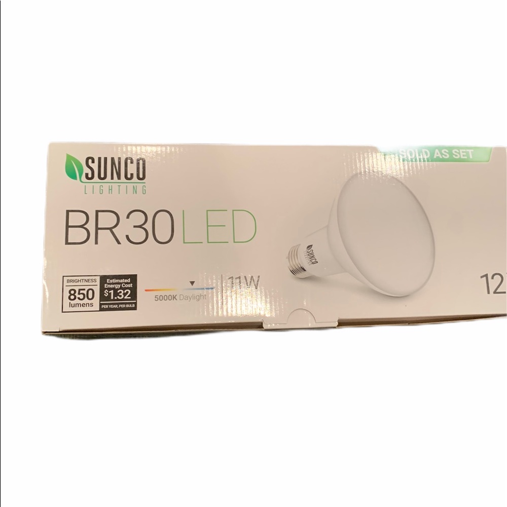NWOT SUNCO BR30 LED 850 LUMENS 11W 12 BULBS